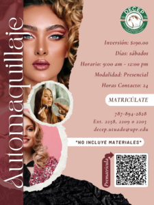 Promocion Curso de Automaquillaje DECEP UPR Utuado