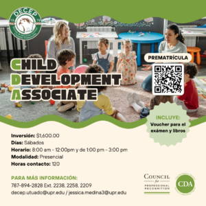 Promocion Certificación CDA (child development association) DECEP UPR Utuado