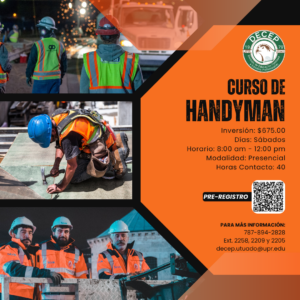 Promoción de Curso de Handyman DECEP UPR Utuado