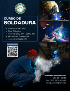 Promoción Curso de Soldadura DECEP UPR Utuado