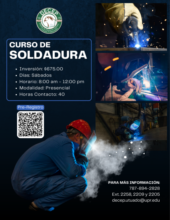 Promoción Curso de Soldadura DECEP UPR Utuado