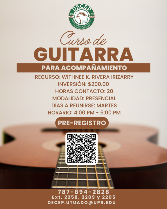 curso-guitarra Promoción de Curso de Guitarra DECEP Utuado